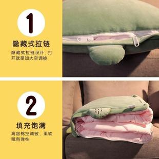 厂促抱被枕子两用办室午睡折叠公毯小枕头汽车内睡觉子靠枕车用二