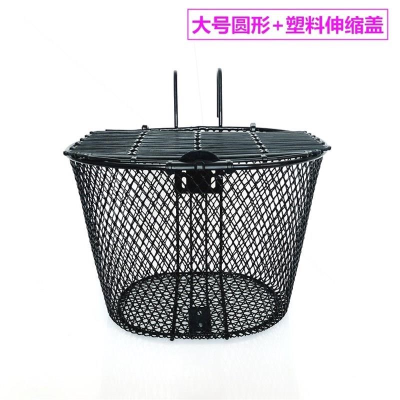 新品自行车筐登i山车篮迷你电动车筐成人小轮折叠车挂钩筐电动车