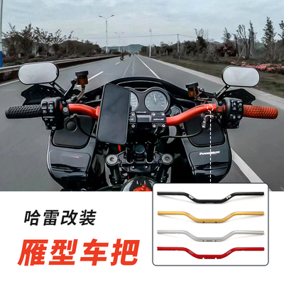 哈雷883d街霸路威S凌动滑翔路王双灯公路滑翔改装车把FM燕把1.125