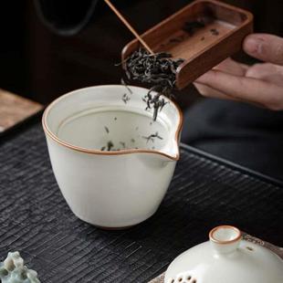 黄汝窑米茶具单个功夫茶杯抓高档泡家用单壶陶瓷防烫茶碗盖碗壶手
