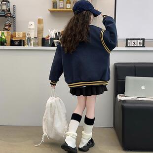 女童春秋外套2025新款中儿童洋气美式棒球服女孩夹棉冬季二棉上衣
