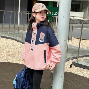 女童冲锋衣外套春秋款2025新款儿童春装三合一中大童女孩春季衣服