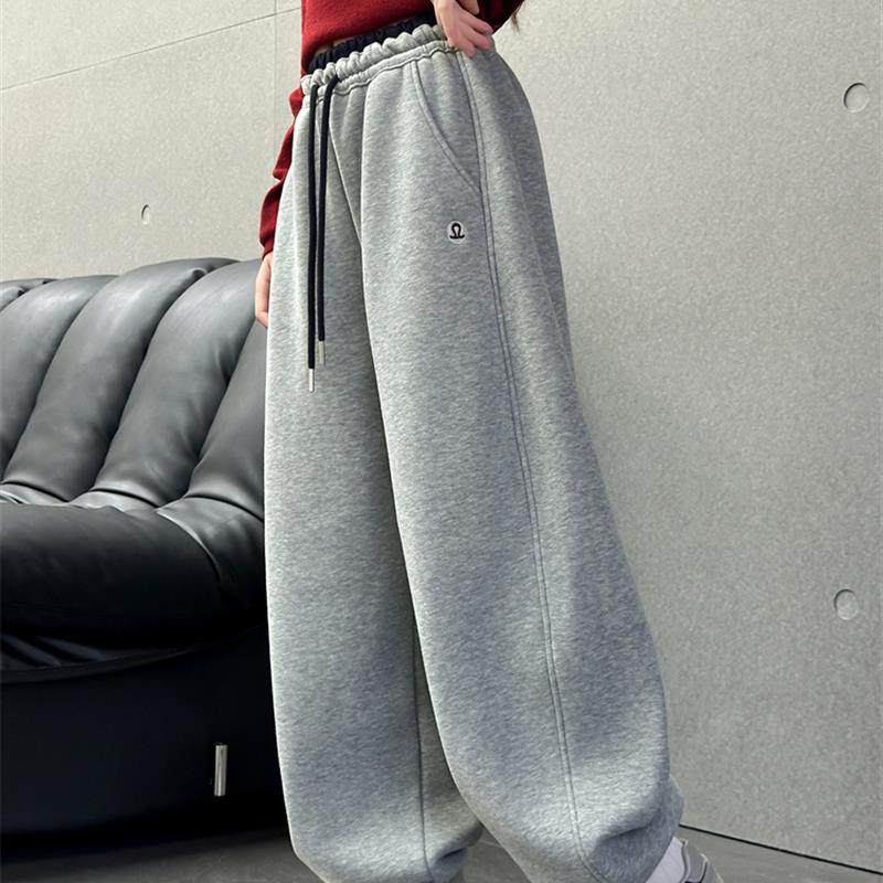 女童裤子秋冬2025新款初中生女大童冬季加厚卫裤儿童加绒运动裤潮