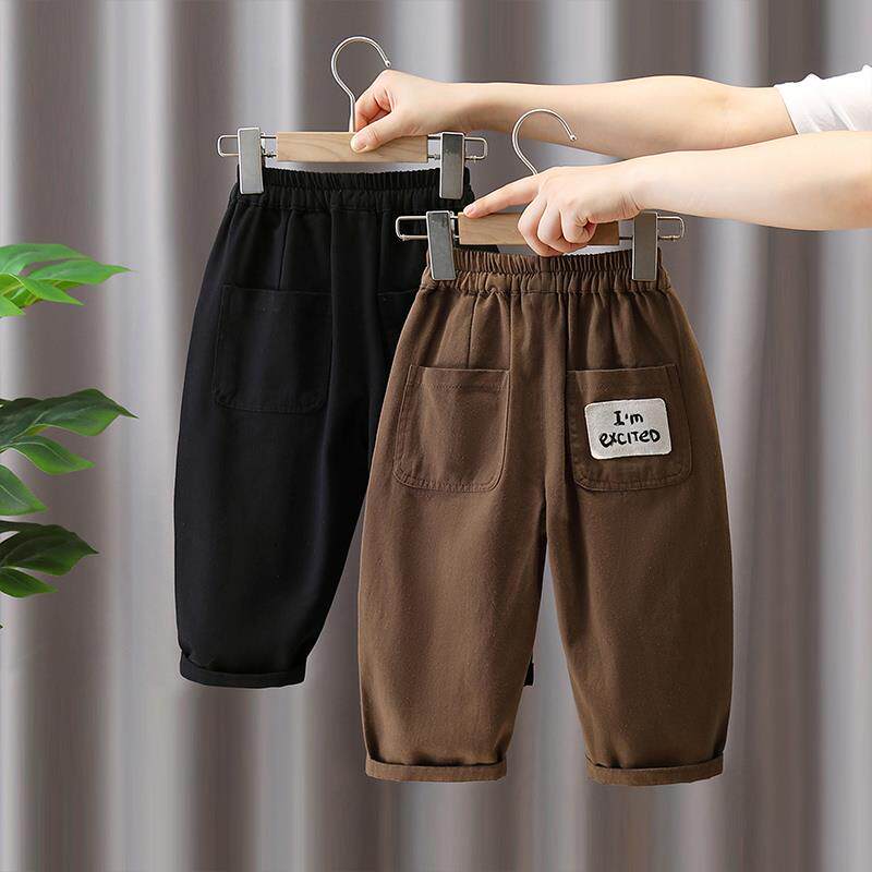 男童裤子春秋季2025新款儿童春装纯棉长裤宝宝休闲裤潮酷韩版洋气
