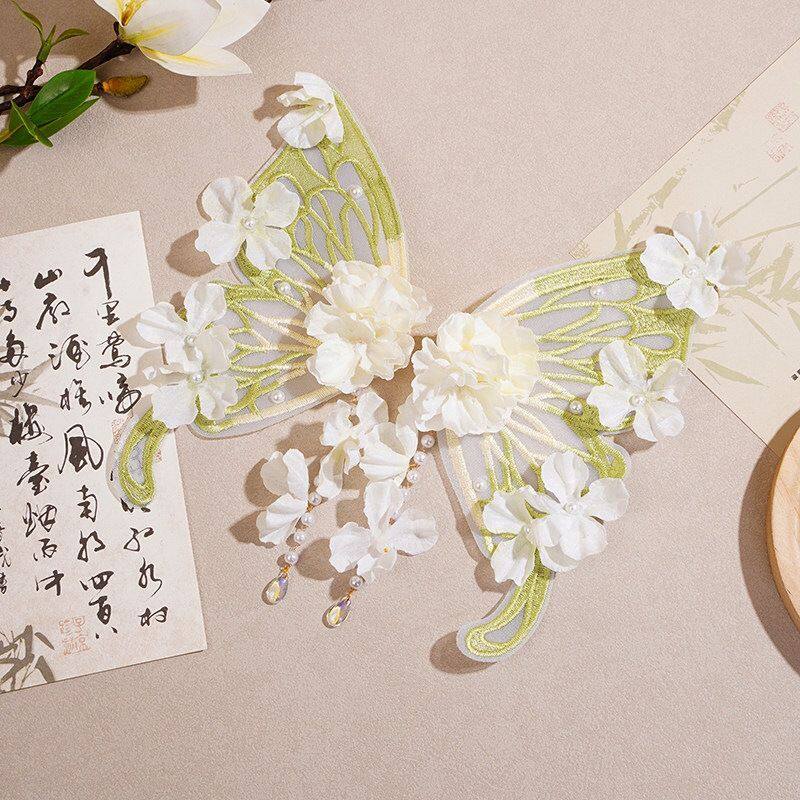 女童百搭大蝴蝶发夹中国风古风头饰过年汉服可爱发饰