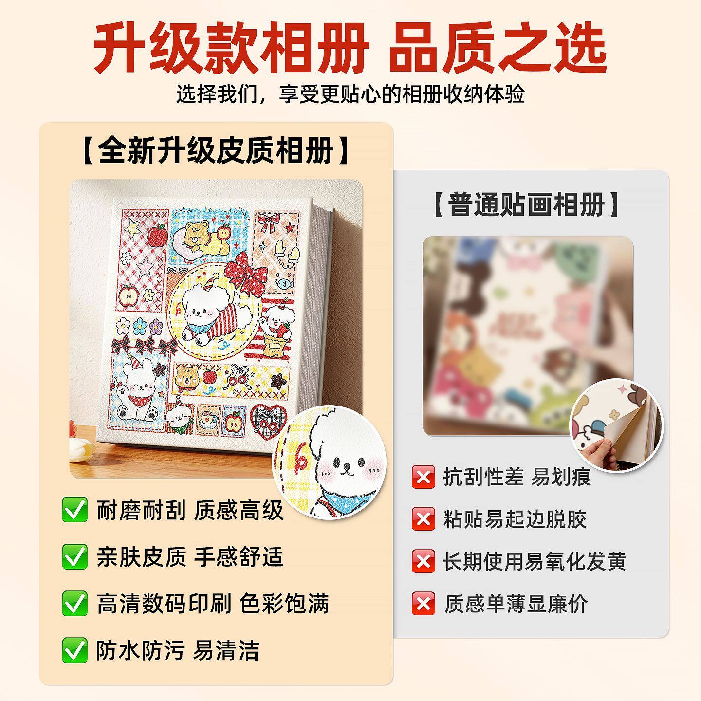 小相册本纪念册大容量家庭345678寸拍立得照片小卡收纳记录相簿