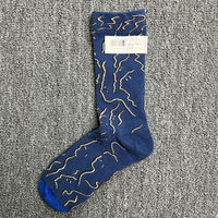 New French niche socks, fun style, artistic, colorful and cheerful mid-calf socks, women's oil painting style calf trendy socks thumbnail 8