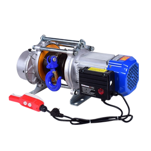 上海沪工公司铝壳提升机电动葫芦220v工地家用小型卷扬机升降吊机