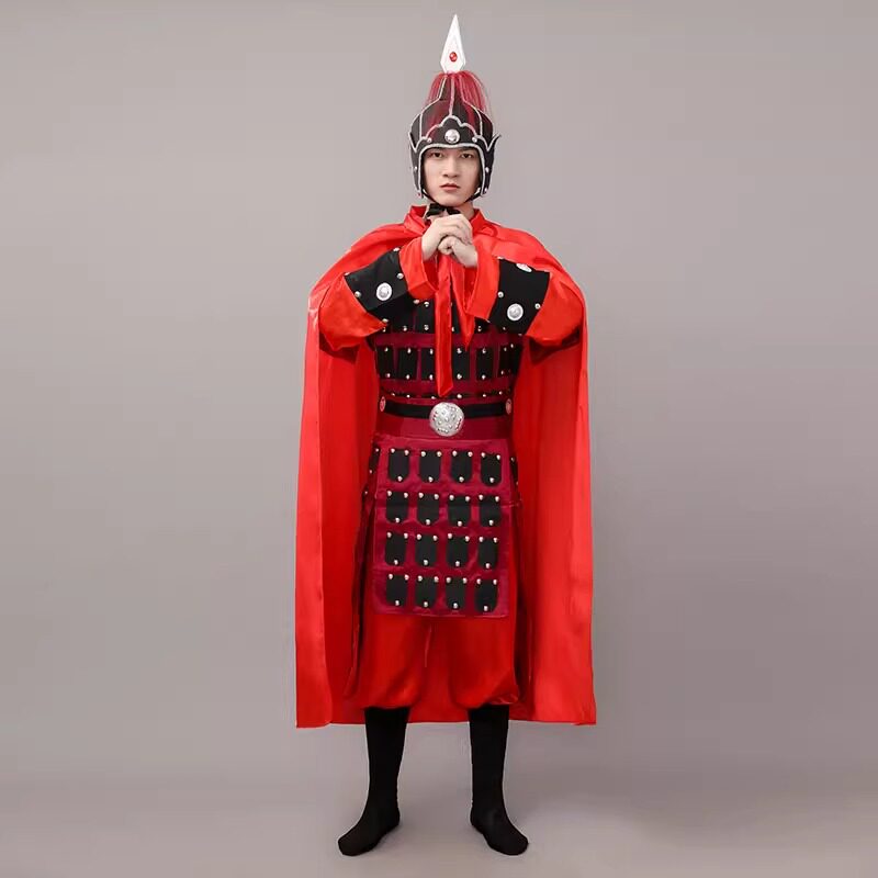 出租士兵儿童演出服装男女盔甲将军兵马俑古装花木兰表演兵服租赁图片