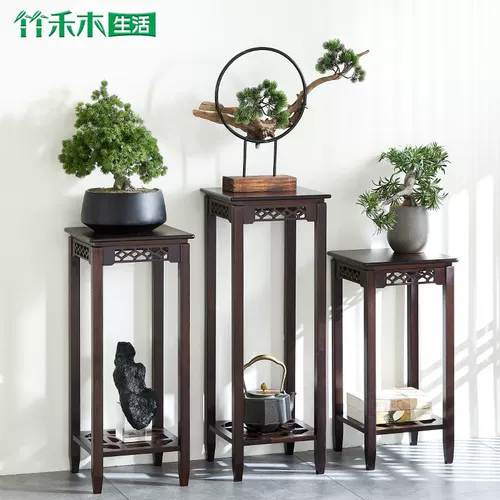 Цветочный бассейн бассейн бонсай бонсай гостиной зеленый дракон -орхидеи с двойным бамбуковым бамбуковым наследием китайская цветочная полка