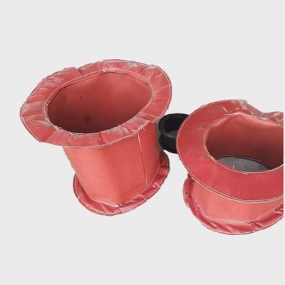 煤粉管道红色硅胶软接风机高温蒙皮H鼓风机厂硅橡胶软连接制作