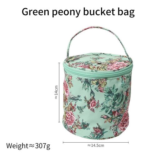 收纳包编织工具diy收纳袋毛线钩针手提圆筒V新款材料包