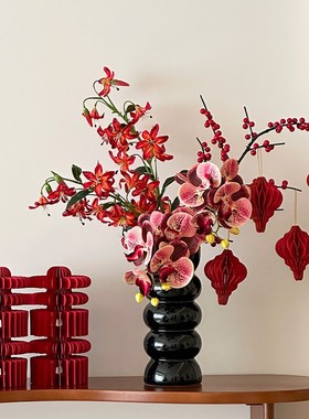 客厅桌面摆件结婚送新人礼物x结婚婚房婚庆现场布置装饰品假花花