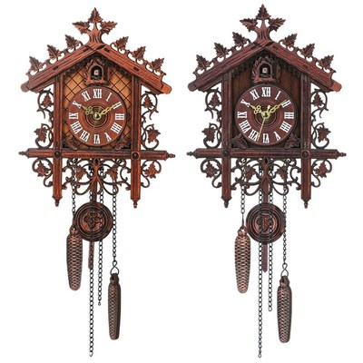 Practical Vintage Wood Cuckoo WCall Clock Hanging Handcraft