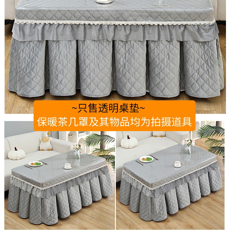 烤火桌罩套??套?用透明皮罩?方形垂I?包O角正方形防水防油桌