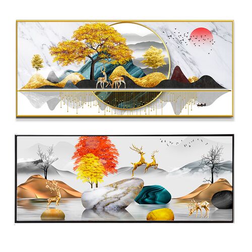 热销现代简约卧室床头装饰画轻奢风主卧挂画房间S背景墙壁画酒店