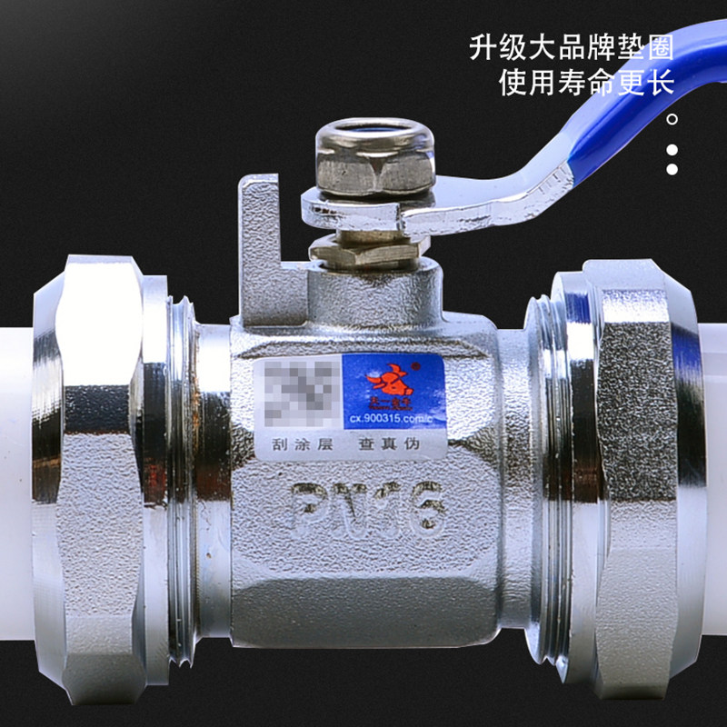 热销天一 金牛 家装PPR双头活接铜球阀20 25 32 4分 6分Z ppr水管