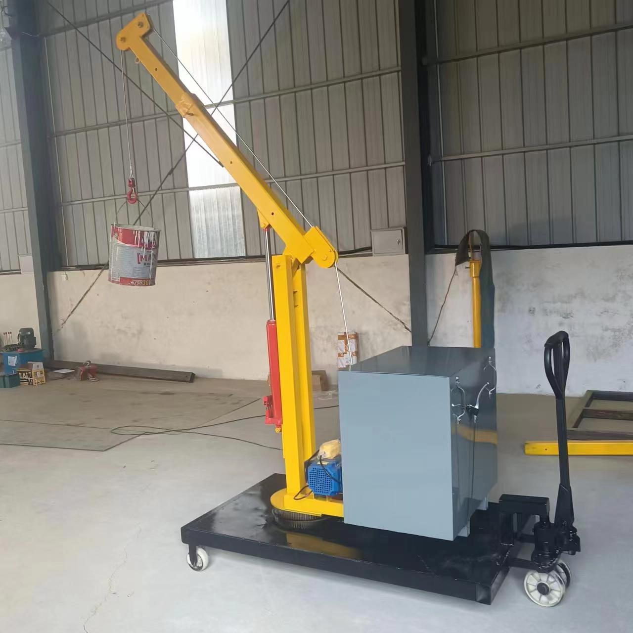 移动简易液压小吊机 移动平衡推车 电动移动式单臂吊车全自动起重
