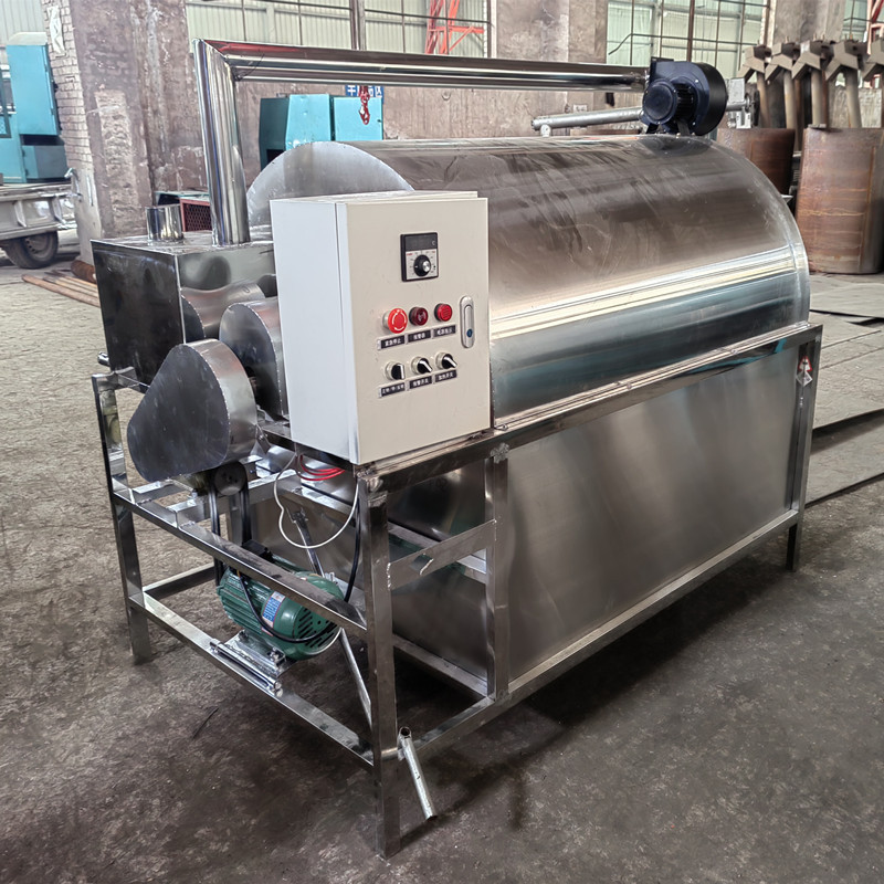 榨油用环保电炒料机 芝麻菜籽滚筒炒锅 不锈钢食品炒货机