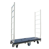 日式 塑料六e轮补货车超市理货车物流台车仓库窄通道货架U型上货车