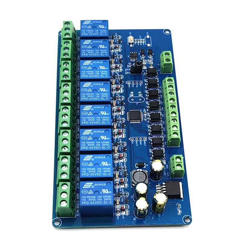 速发7-0V Modbus-Rntu 8 Chael Rel Module  RS485 TTL UT R