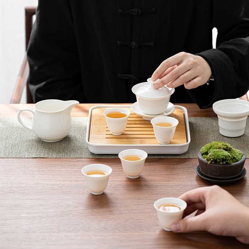 德化白瓷旅行茶具套装 三才盖碗G密胺干泡茶盘茶海过滤茶具,餐饮具,旅行茶具,淘宝优惠券,粉丝福利购,淘宝优惠卷