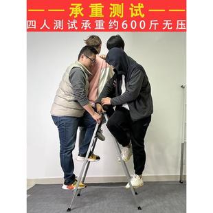 修升降水电工程专用楼梯铁梯 6B76人字梯可行走家用折叠伸缩室内装