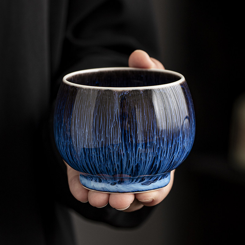 精致窑变茶杯主人杯大号建盏喝茶品茗杯单个人专用功夫茶具礼盒装,餐饮具,茶杯,淘宝优惠券,粉丝福利购,淘宝优惠卷