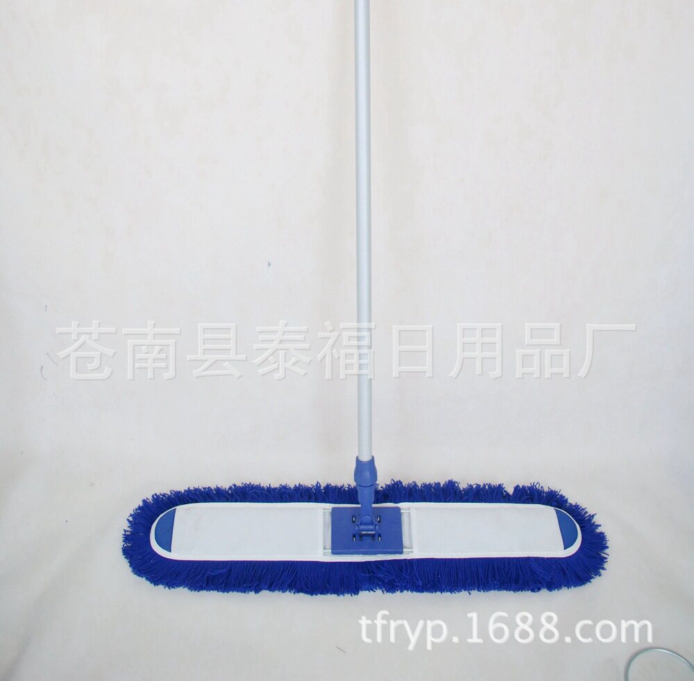 厂家直销色黄色腈纶纱拖把 不掉毛平板拖把 毛线地拖 毛绒尘推布