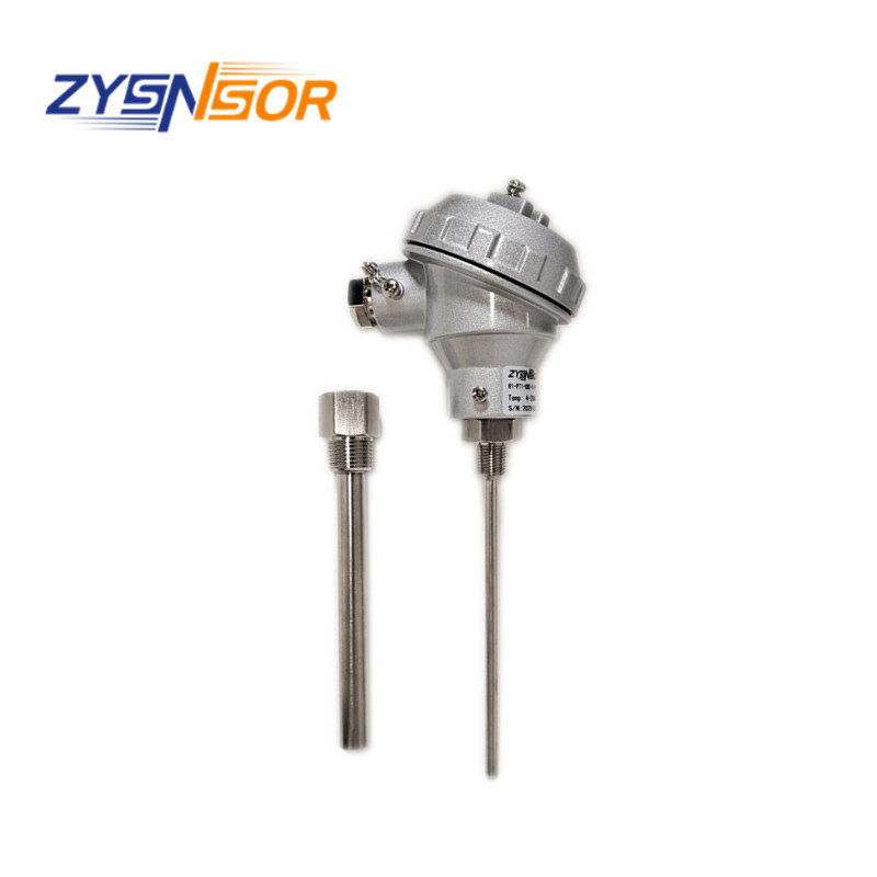 厂家直销R套管型PT100感温棒±50℃ 4-20MA 杆长120MM 管径12.7MM