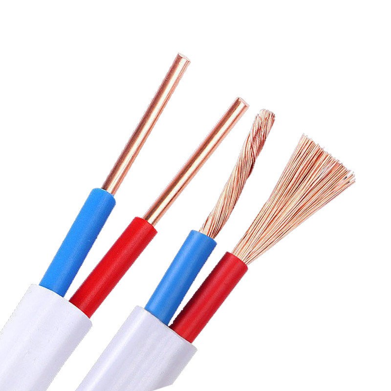 工厂直发b纯铜芯BVVB电缆线2*1.5平方家装硬护套电线白色扁型电线