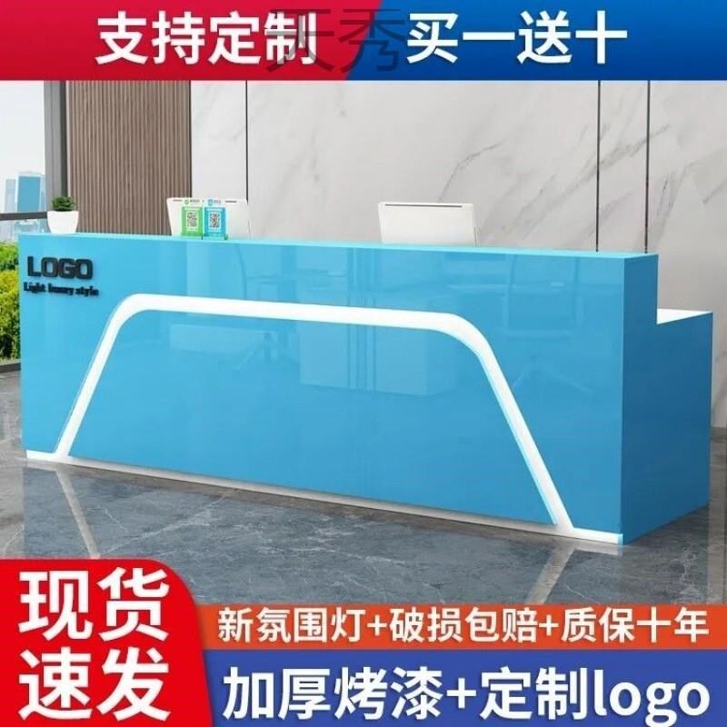 理发店商用收h银台店铺小型前台接待台便利店服装店吧台桌收银柜