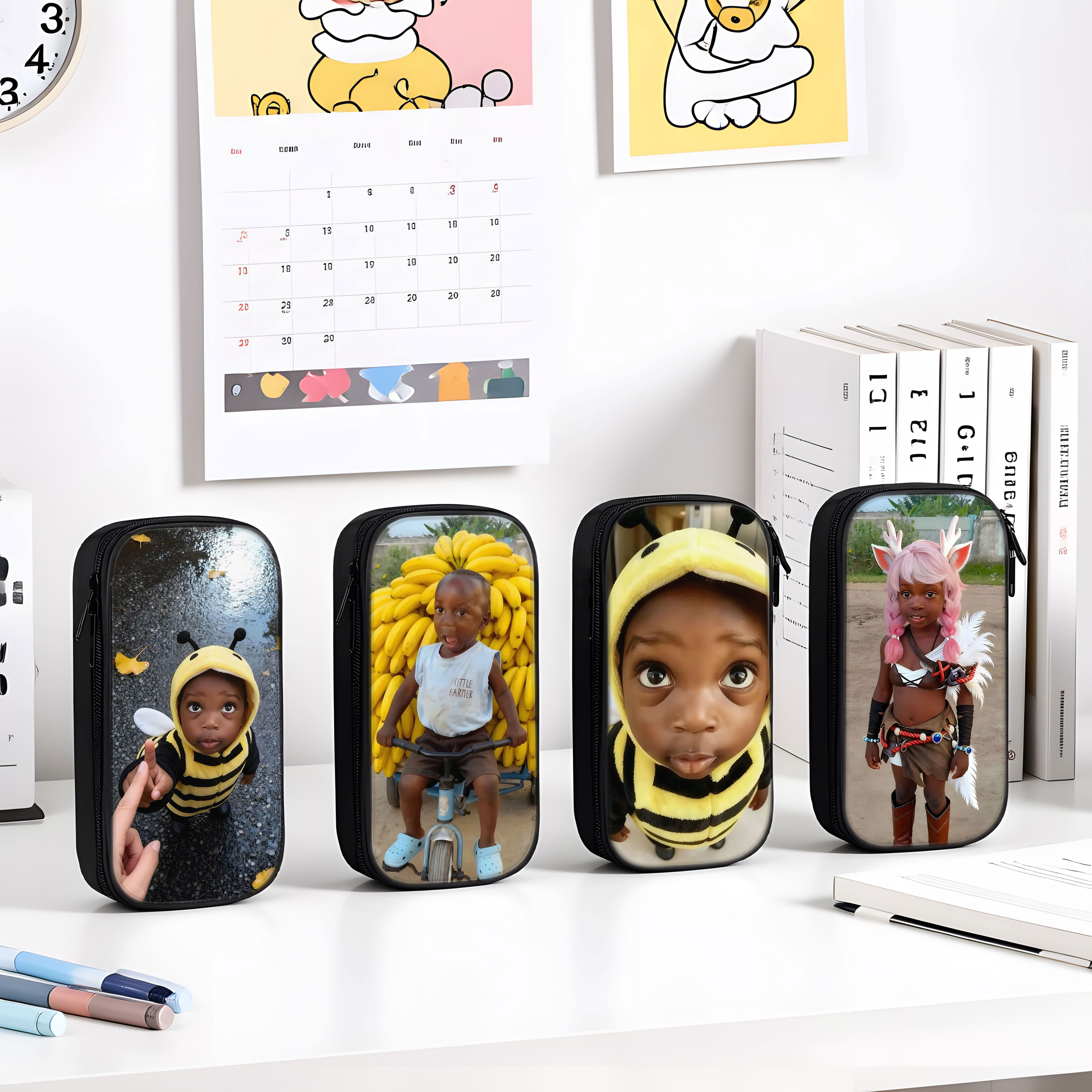 非洲十二少抽象版笔袋搞怪小学生铅笔盒2025新款超火文具袋初中生笔盒学生文具盒儿童网红爆款猎奇男生男孩款