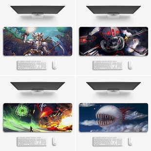 泰瑞利亚鼠标垫子超大号桌垫办公电脑键盘垫锁边周边电竞游戏加厚