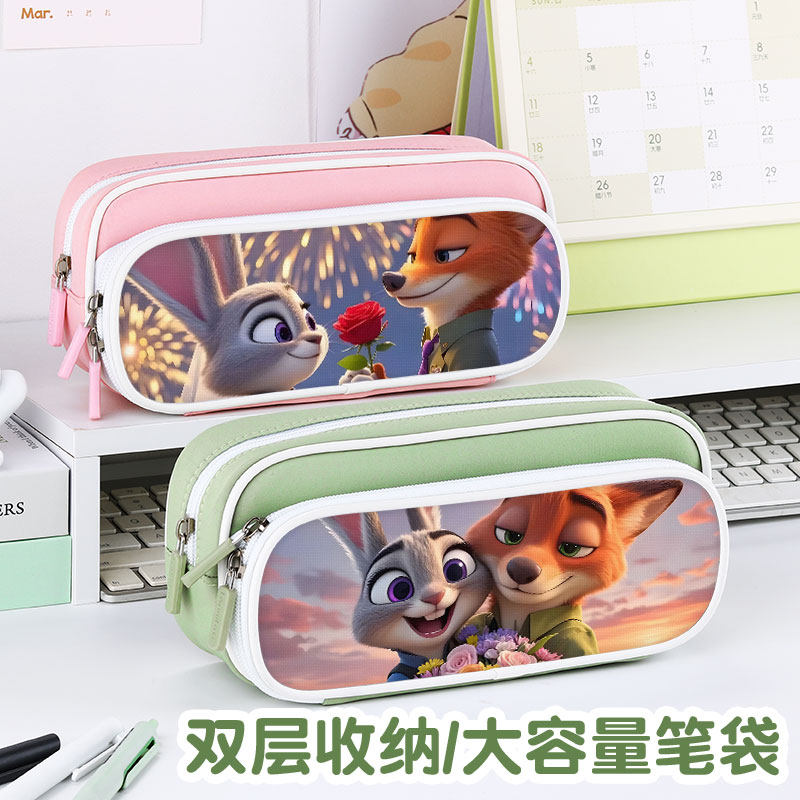 疯狂动物城尼克笔袋高颜值ins风朱迪文具袋男孩女生2025新款超火文具盒初中生女孩笔盒小学生铅笔盒网红爆款,文具电教/文化用品/商务用品,笔袋,淘宝优惠券,粉丝福利购,淘宝优惠卷