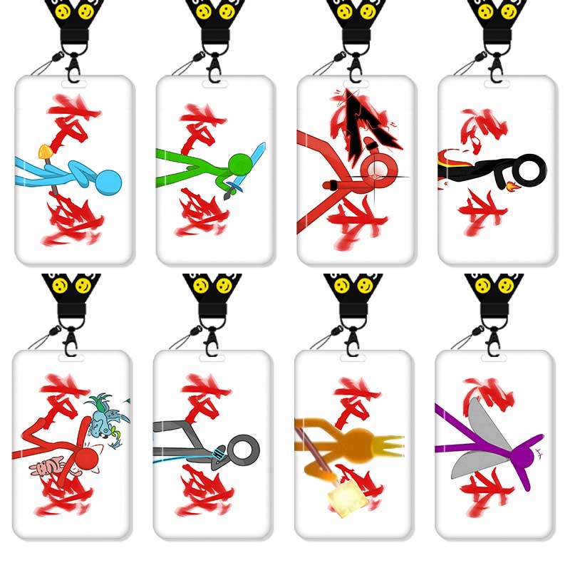 Alanbecer火柴人权威表情包搞怪卡套抽象饭卡校园卡保护套公交卡学生水卡证件小卡片套工作证工牌证件套校牌