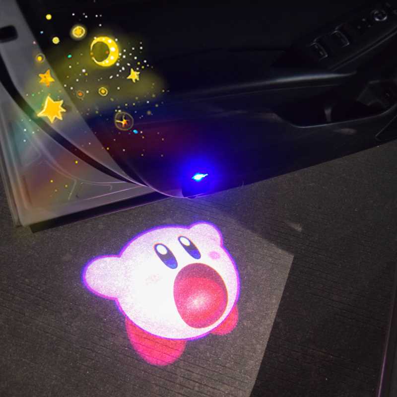 Kirby星之卡比星星卡通游戏周边充电无线迎宾灯氛围投影汽车门灯