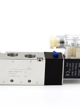 4V310-10电磁阀气阀22r0v二位五通 24v 12v电磁换向阀电磁阀DC AC