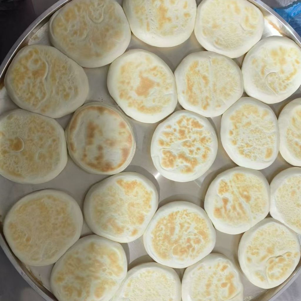白吉馍纯手工肉夹馍家用商用无糖无油无盐酵母发面即食早餐千层饼