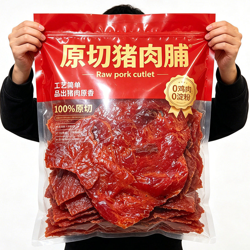 厚切猪肉脯原切猪肉蜜汁大片慢烤鲜无杂肉实惠大包装