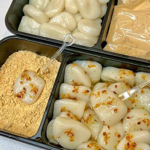 红糖麻糍沾粉即食小吃农家特产桂花麻糍糯米糍粑黄豆粉点心小零食