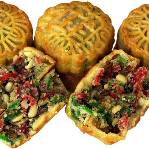 老式五仁月饼手工制作经典青红丝五仁400克一罐糕点零食送礼批发
