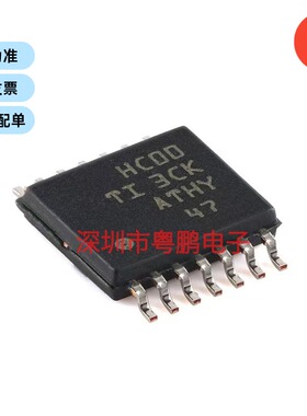 SN74HC00PWR TSSOP-14 四路2输入正与非门 贴片逻辑芯片