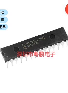 全新 PIC18F2550-I/SP PDIP-28 高性能增强型闪存USB微控制器