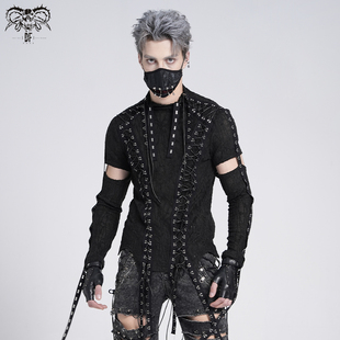夏季 原创设计朋克高领树枝纹T恤男款 TT294 fashion恶魔时尚 Devil