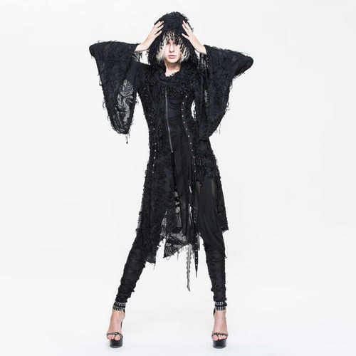 破洞连帽哥特女巫Devilfashion