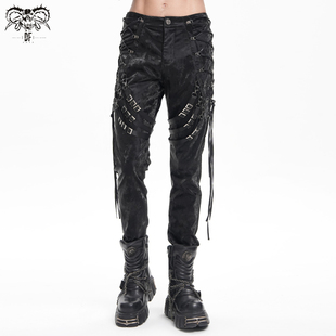 fashion恶魔时尚 PT264 男装 子 赛博朋克机能风摇滚机车裤 Devil