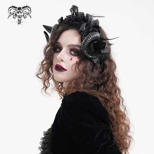 花朵头饰蕾丝暗黑萝莉