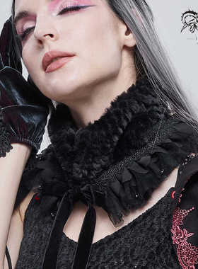 毛绒颗粒暗黑发带Devilfashion