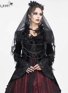 EvaLady 2024秋冬新款哥特羽毛超短女款礼服外套【ECT015】